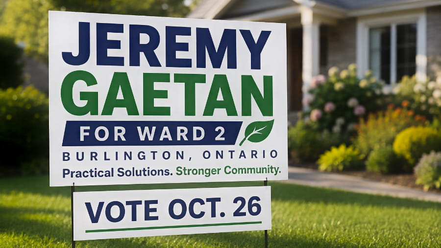 Lawn sign vote Jeremy Gaetan Ward 2